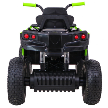 Quad ATV Air na akumulator dla dzieci Czarno-zielony + Koła pompowane + Radio MP3 + Wolny Start